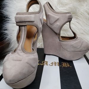 L.A.M.B Gwen Stefani lilac suede platform 36 1/2